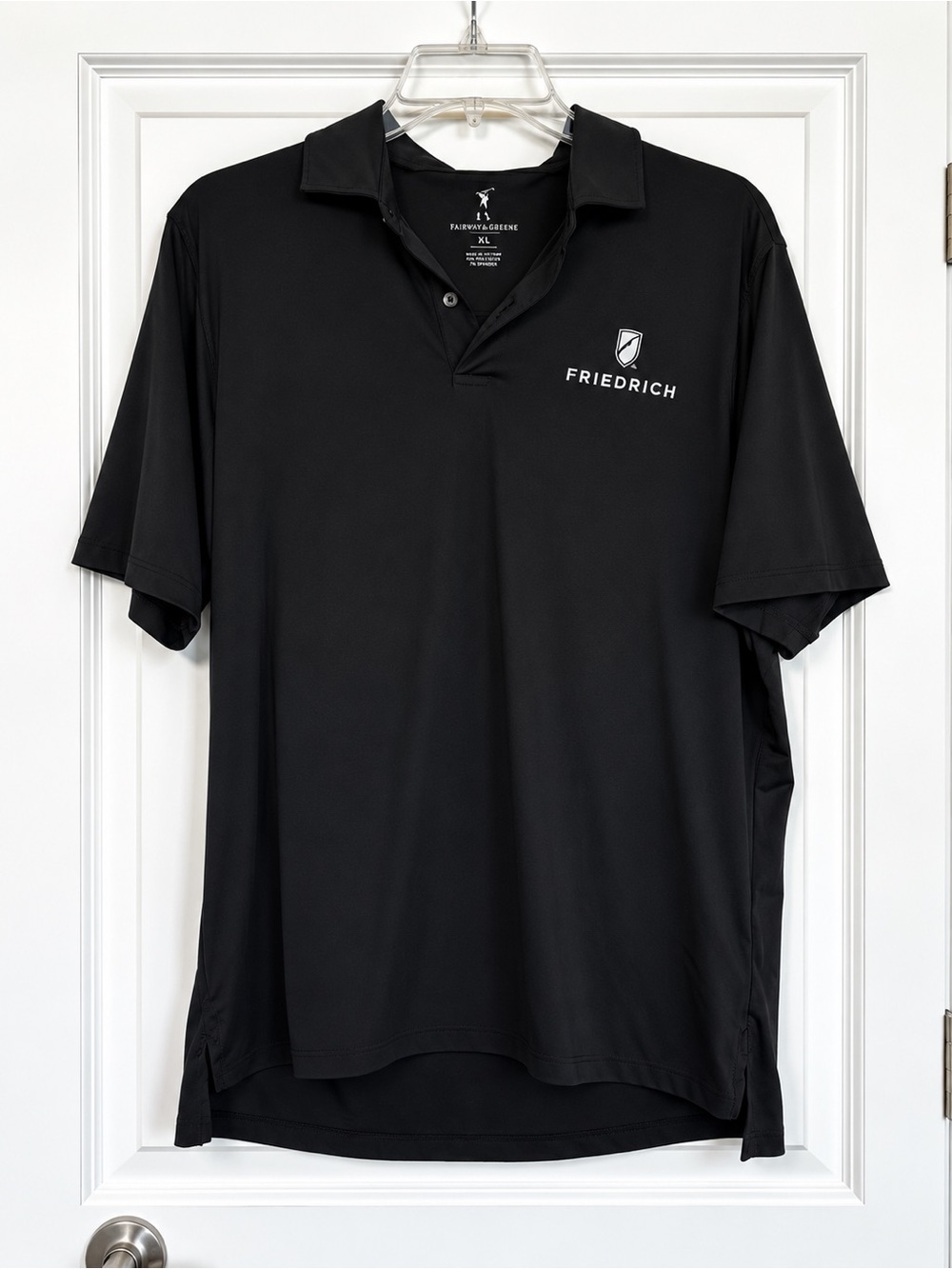 Fairway & Greene Black Friedrich Logo Polo Shirt